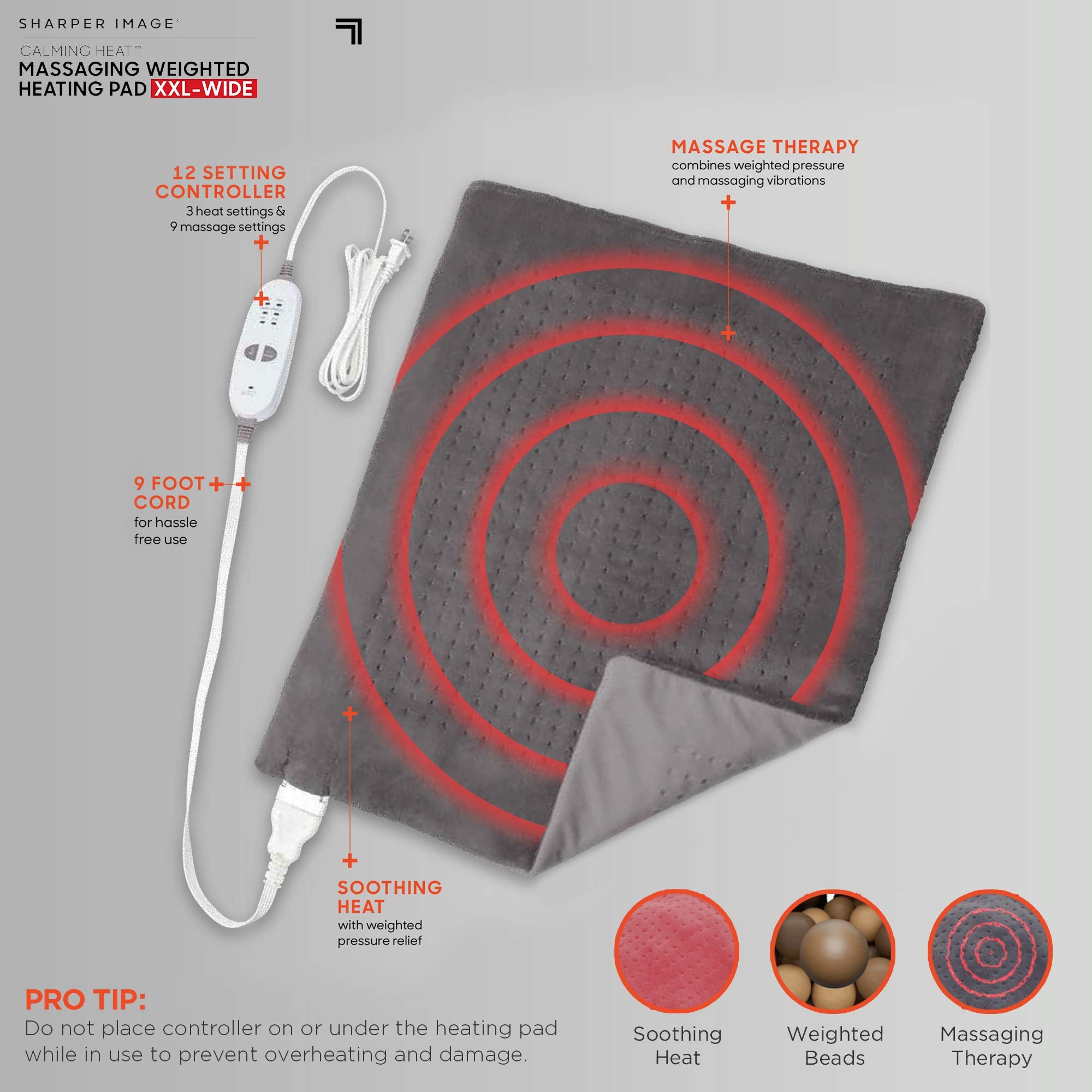 Calming Comfort Calming Heat XXL auto shut-off for safe, unattended use