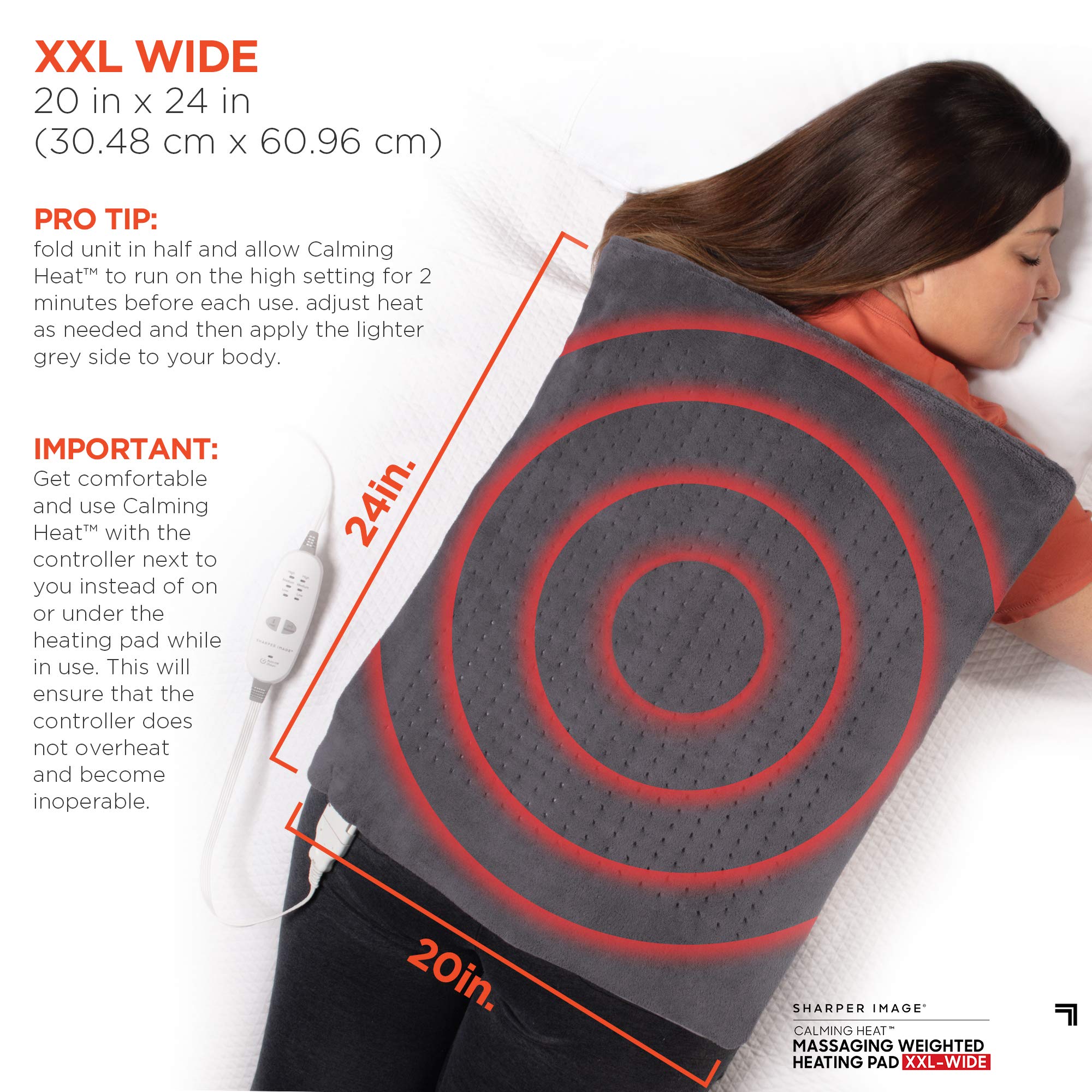 Calming Comfort Calming Heat XXL back use with weight that stays in place