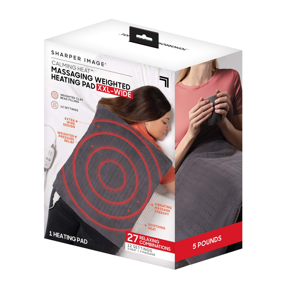 Calming Comfort Calming Heat XXL weighted pad closeup with plush fabric for soothing warmth