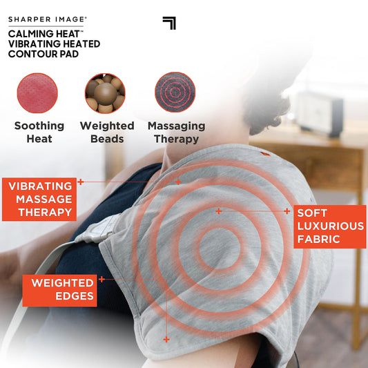 Calming Comfort pad control panel enables quick heat and massage adjustments