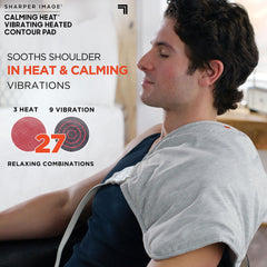 Calming Comfort pad on lower back helps ease stiffness