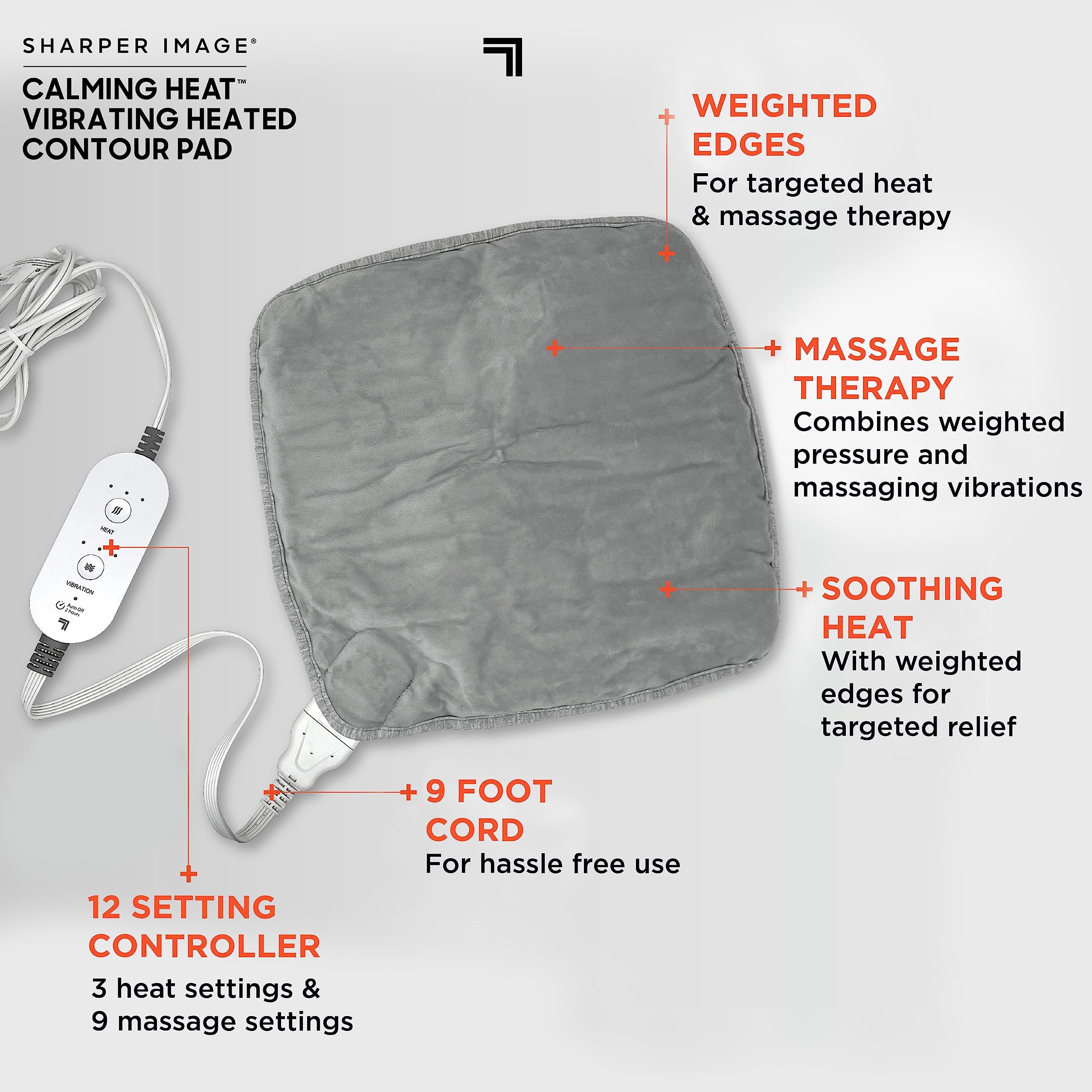 Calming Comfort pad on neck and shoulders provides soothing relaxation