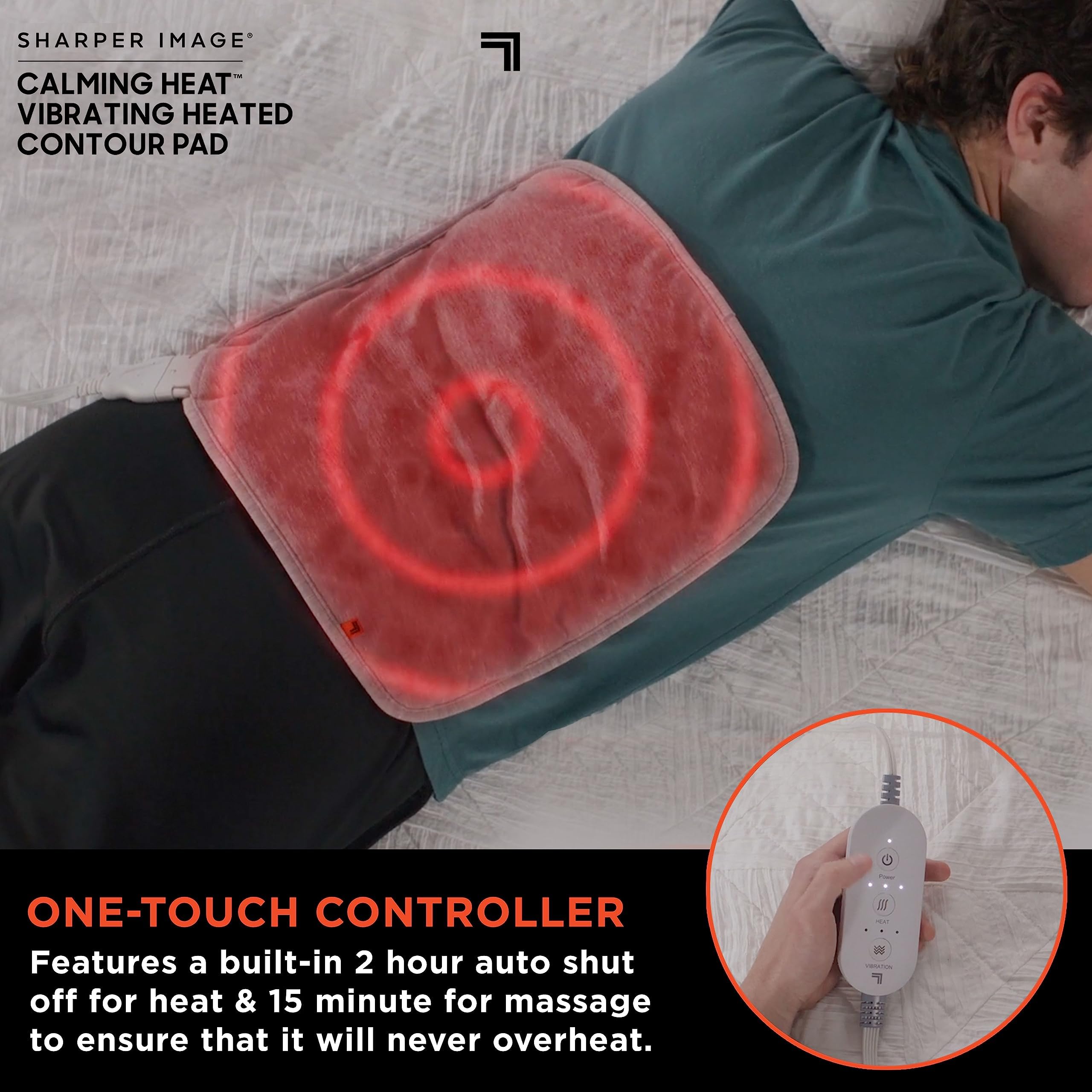 Calming Comfort pad with a 9-foot cord enables flexible placement