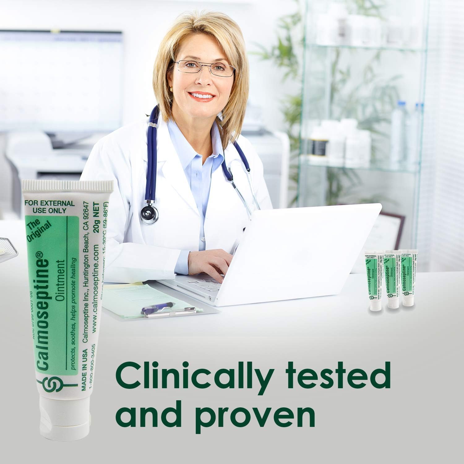 Calmoseptine ointment applied to skin for irritation relief