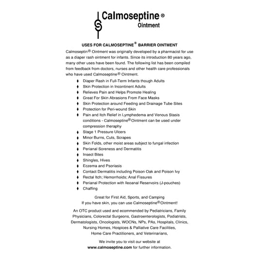 Calmoseptine 4oz ointment tin ready for skincare relief on minor irritations.