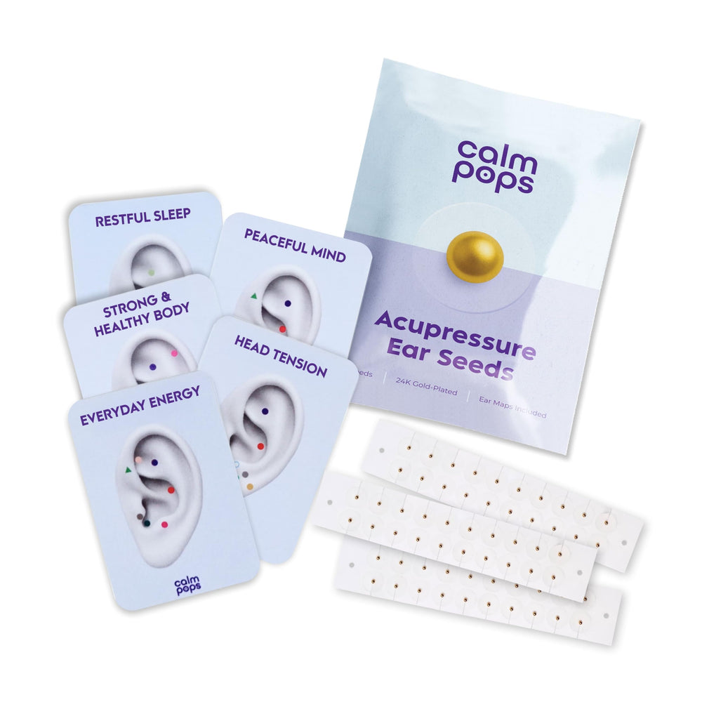 CalmPops acupressure ear seeds kit for relaxation and focus