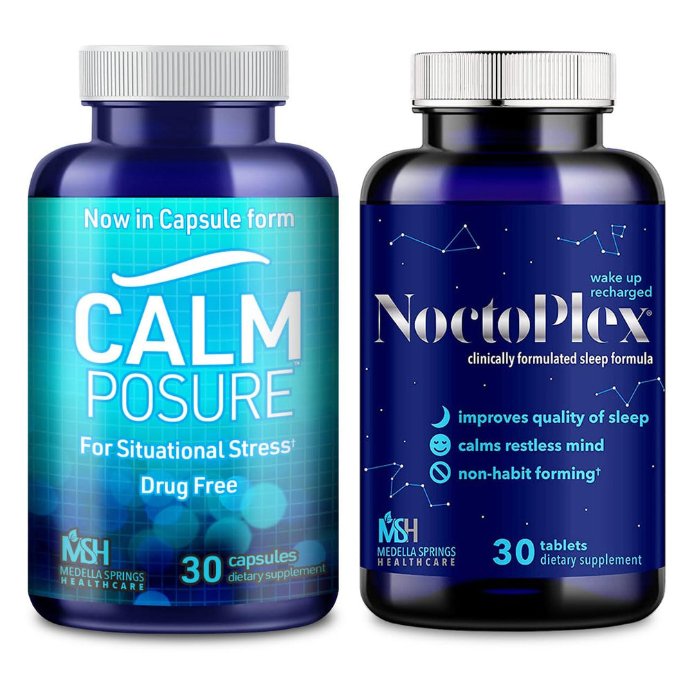 CALMPOSURE bundle pills shown for quick stress relief