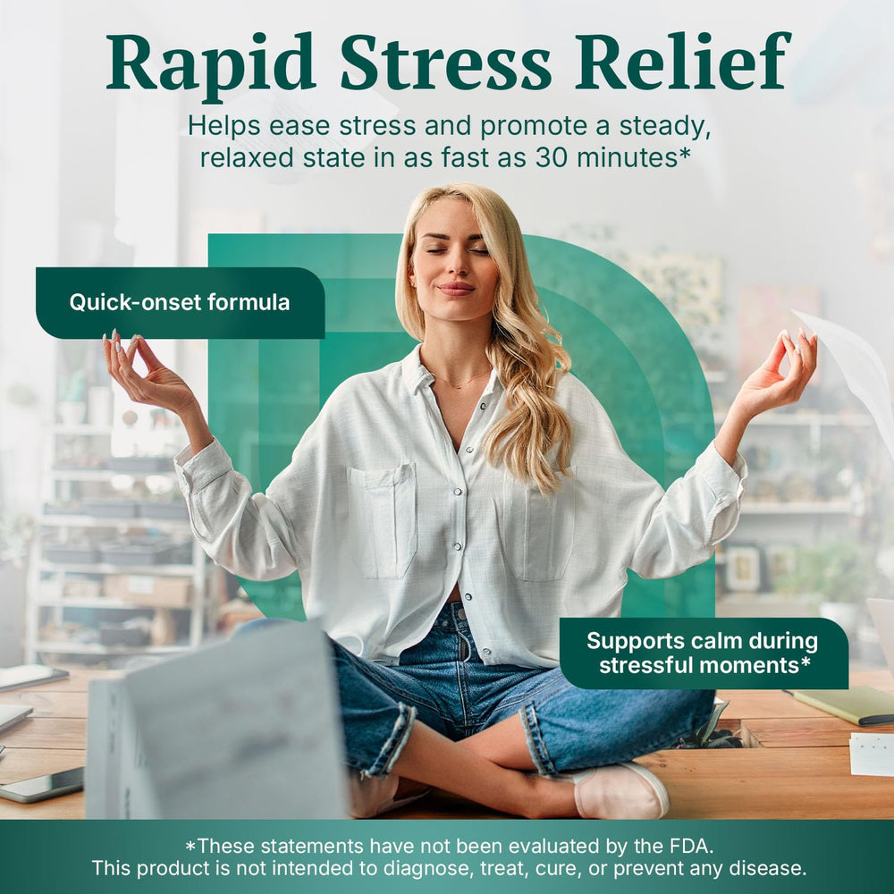 Calmposure capsules dispensing shows easy on-the-go calm.