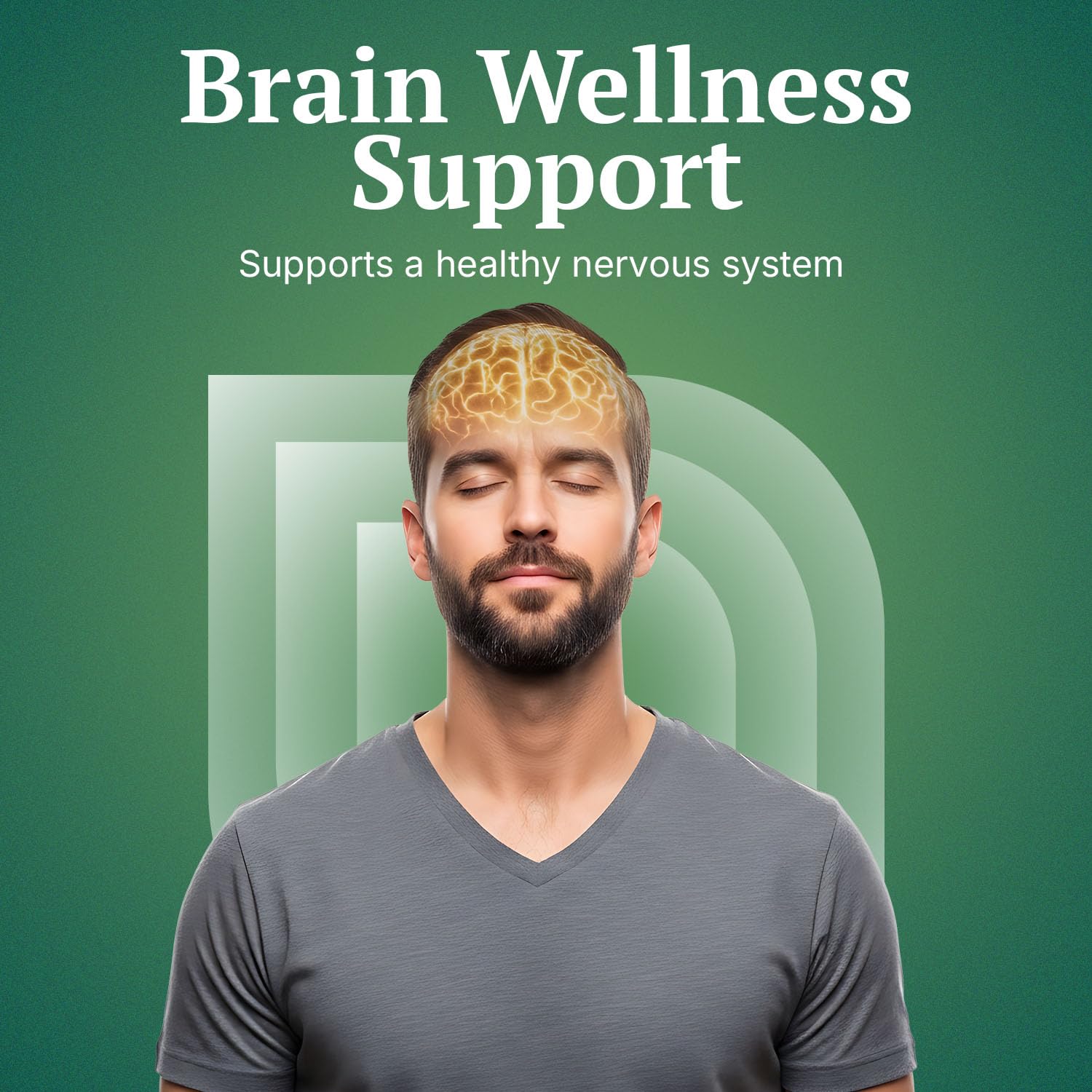 Calmposure ingredients close-up emphasizes vitamins and botanicals for calm.