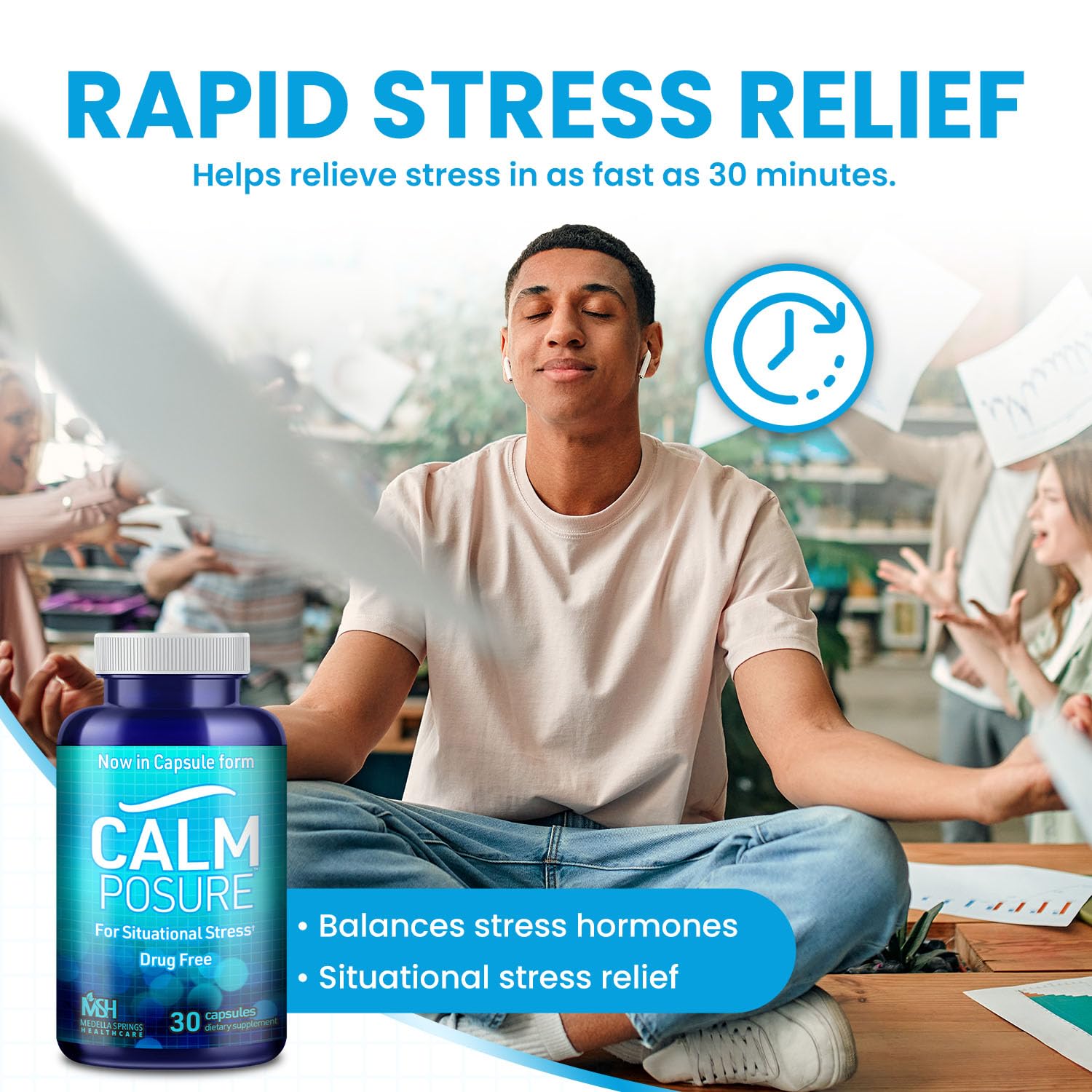 CALMPOSURE NoctoPlex sleep support bottle highlighted for better rest
