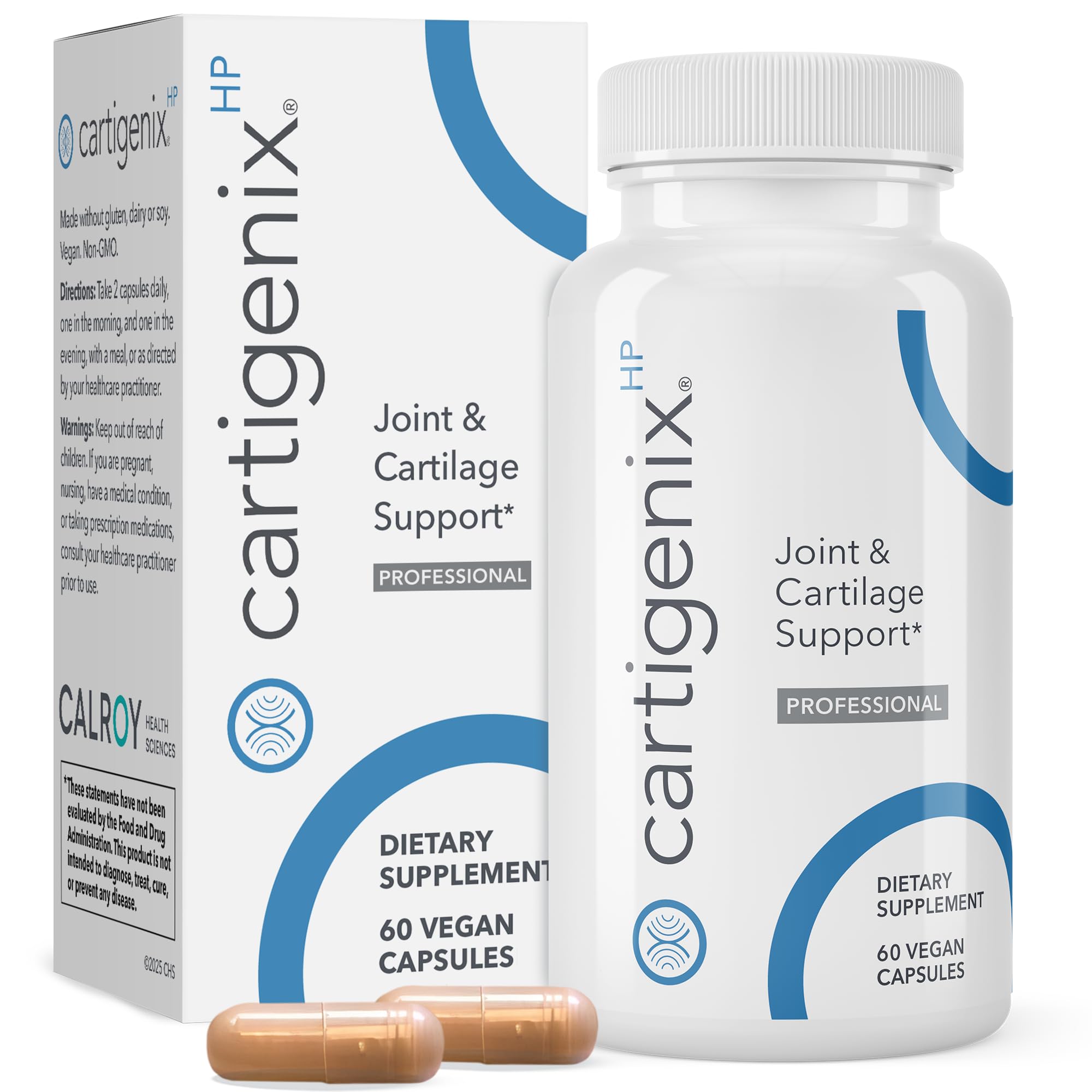 Calroy Cartigenix HP bottle front showing joint support for daily movement.
