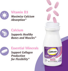 Caltrate Minis nutrition facts label, quick reference for ingredients.