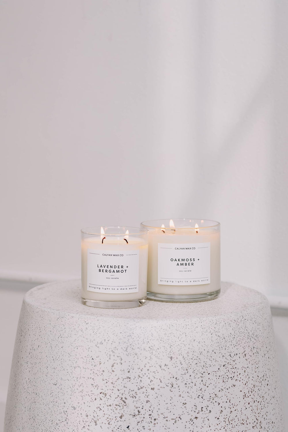 Calyan Wax Co 5% donation candle gives back with each scent