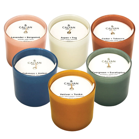 Calyan Wax Co. Dignity Series gift set display for elegant home ambiance