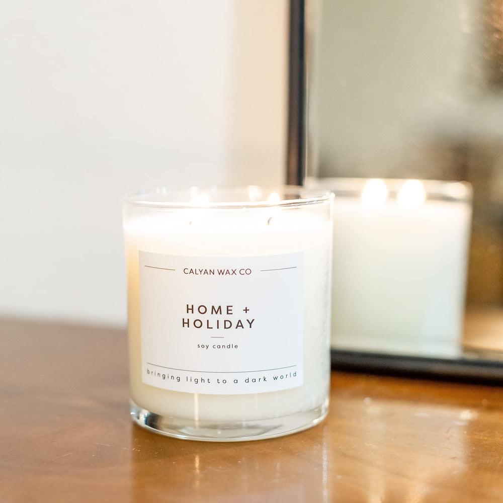 Calyan Wax Co. Glass jar aesthetic, elevates décor while burning clean.