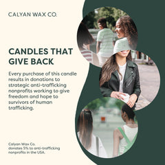Calyan Wax Co Lavender and Bergamot packaging image communicates gift-ready presentation