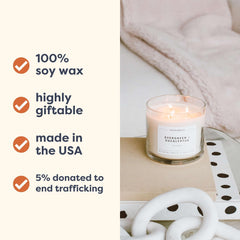 Calyan Wax Co soy wax candle highlighting clean burn for long-lasting fragrance