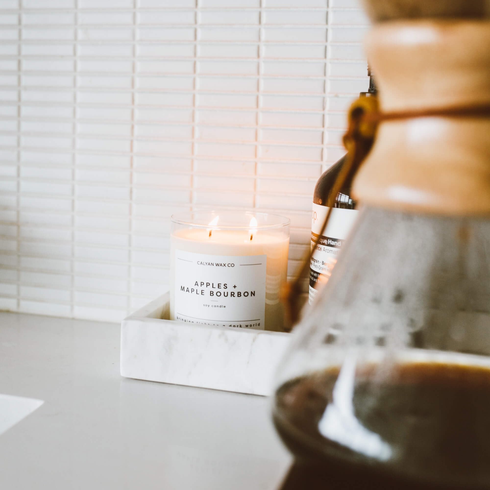 Calyan Wax Co vegan cruelty-free candle emphasizes plant-based ingredients.