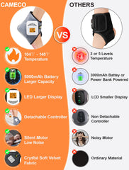 CAMECO 5000mAh battery pack powers cordless massage anywhere.