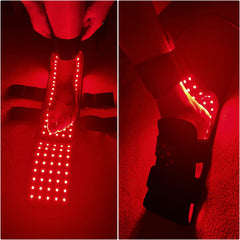 Close-up of CAMECO 640nm 660nm 880nm LEDs for deep tissue warmth.