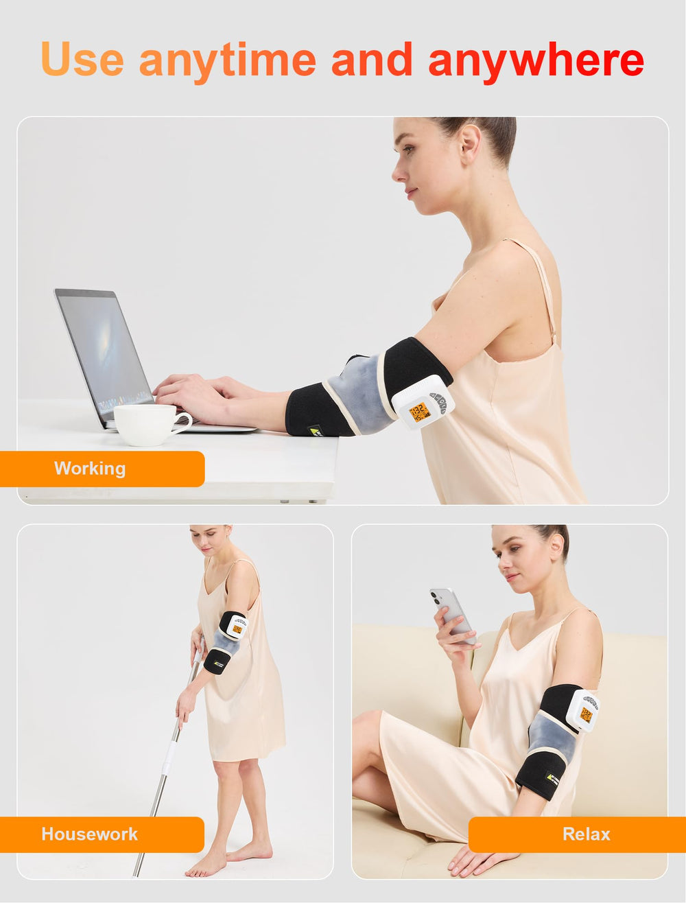 CAMECO elbow massage wrap adjustable left or right elbow fit.
