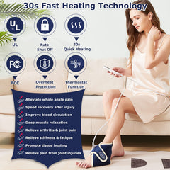 CAMECO heating pad under the foot for plantar fasciitis comfort.