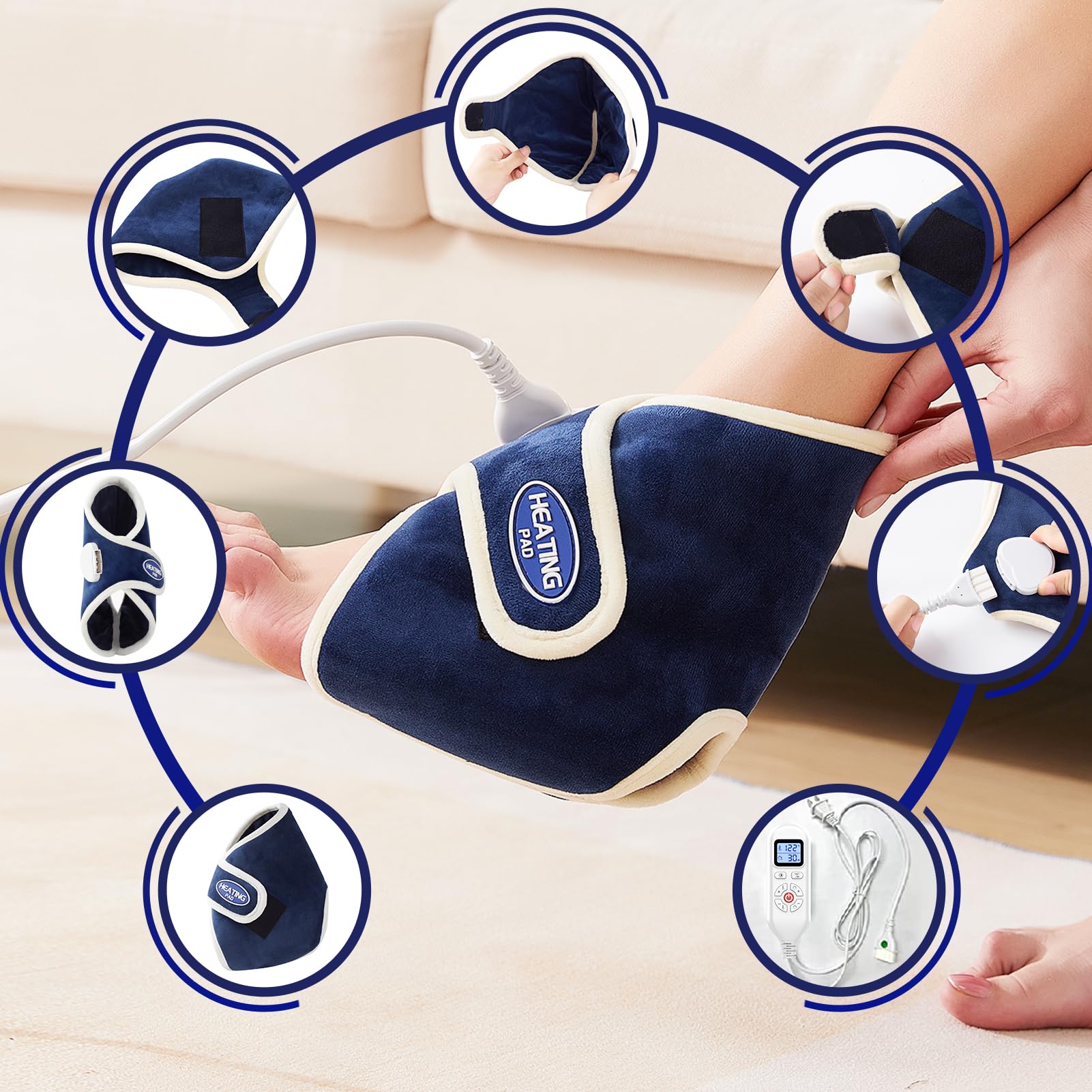 CAMECO ergonomic design targets ankle area with comfortable wear.