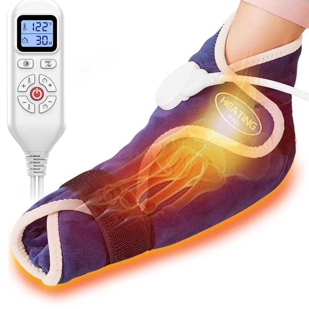 CAMECO foot-ankle-heating-pad on foot for daily warmth and relief