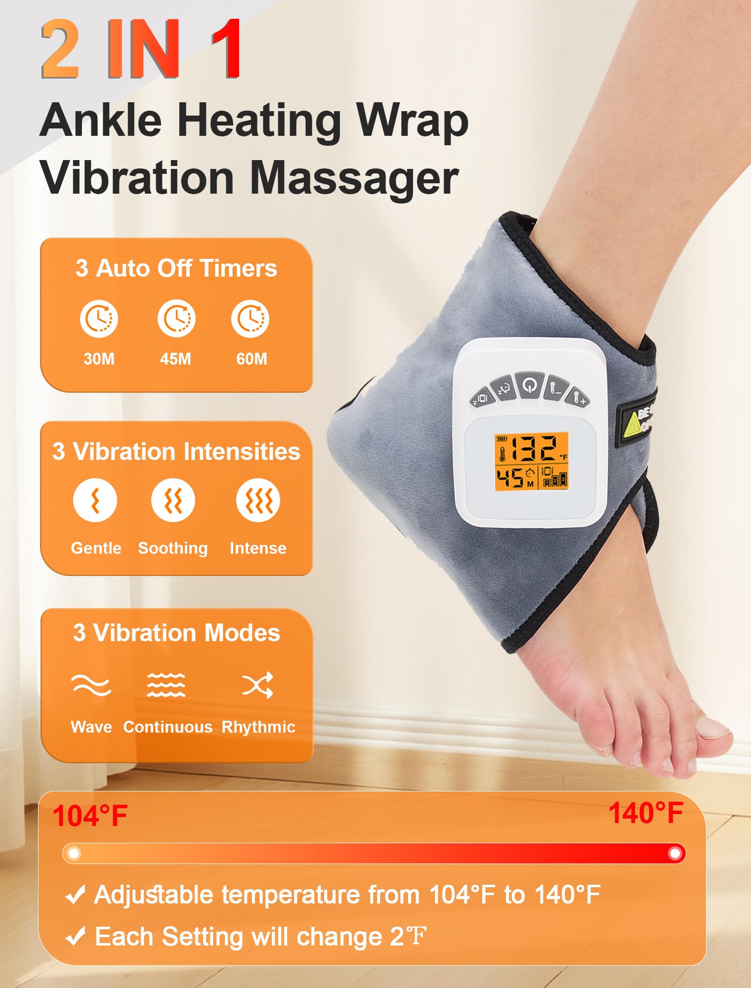 CAMECO heat therapy settings 104-140f enable customizable comfort.