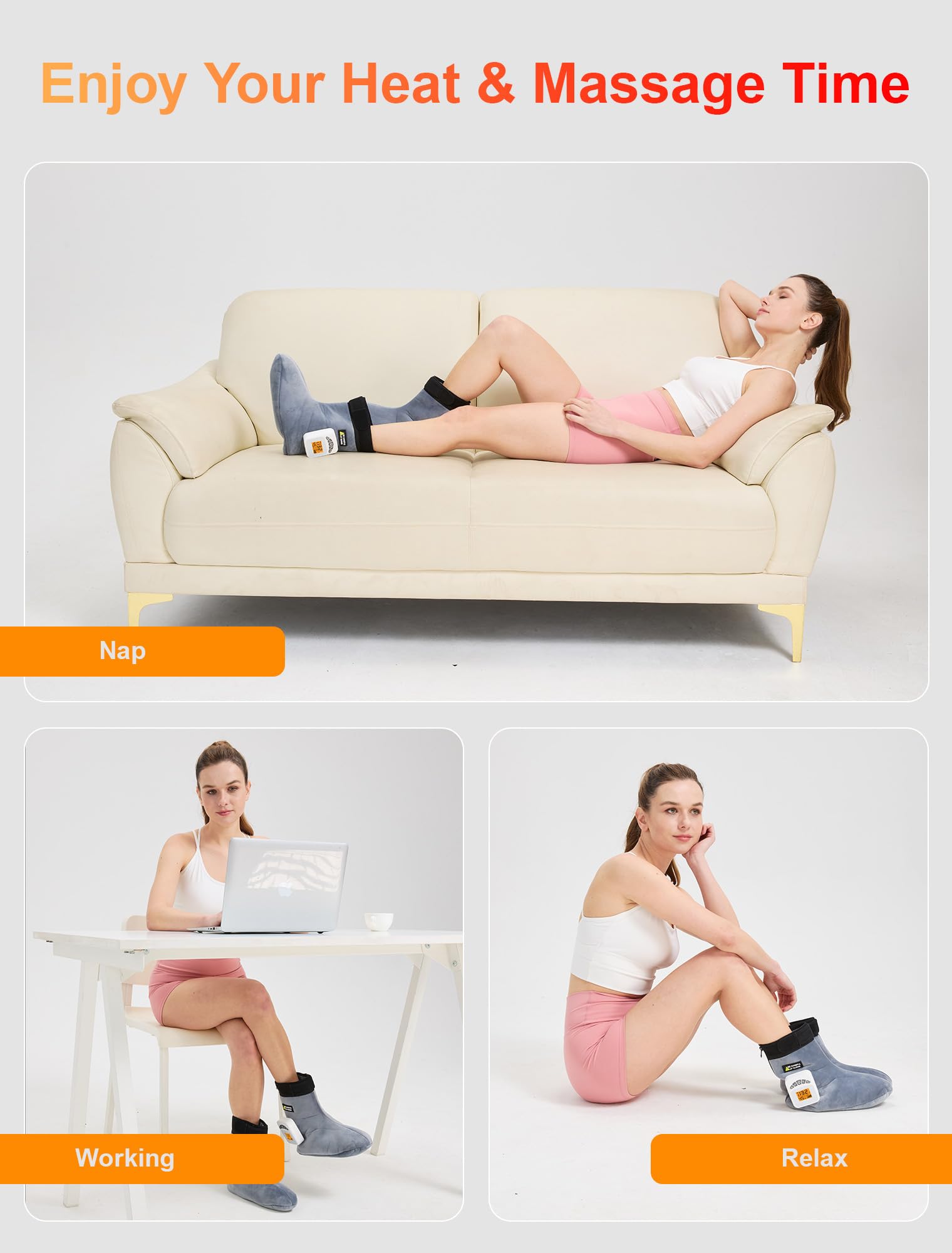 CAMECO portable foot massager suitable for desk, couch, or travel