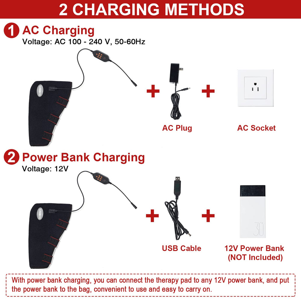 CAMECO foot wrap offering two power modes for flexible use at home or work.