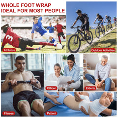 CAMECO foot wrap displaying heat levels of 39, 43, and 47 degrees Celsius.
