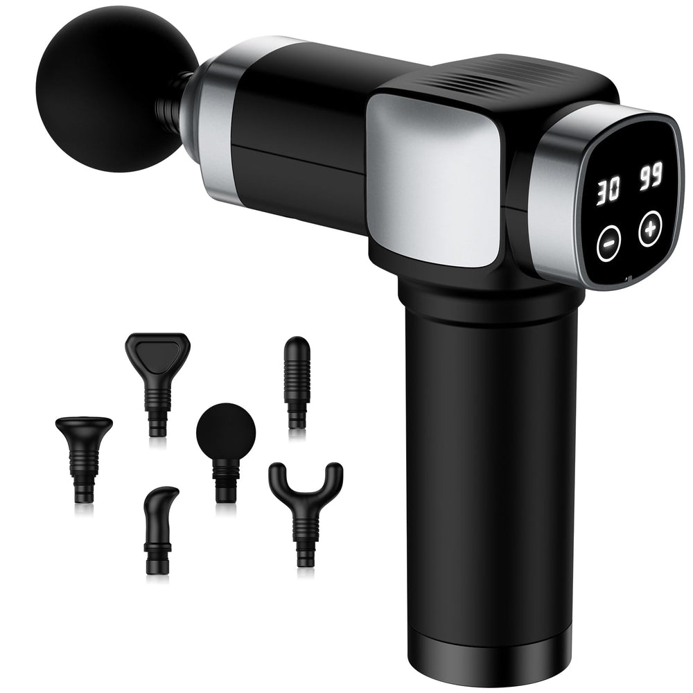 CAMEFER Deep Tissue Massage Gun front view showing compact handheld design for targeted relief.