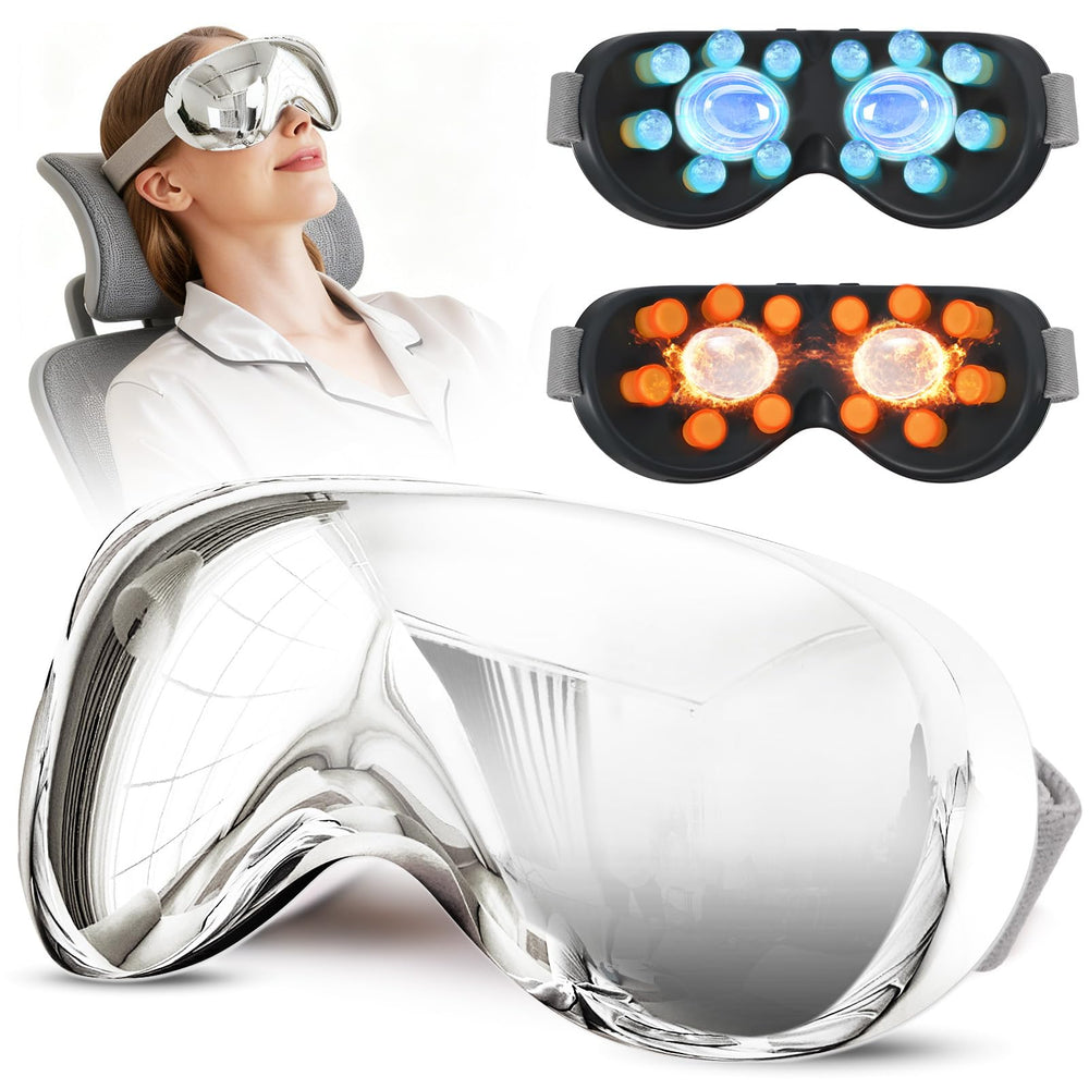 CAMLKE eye massager with heat and cold therapy for eye fatigue relief.