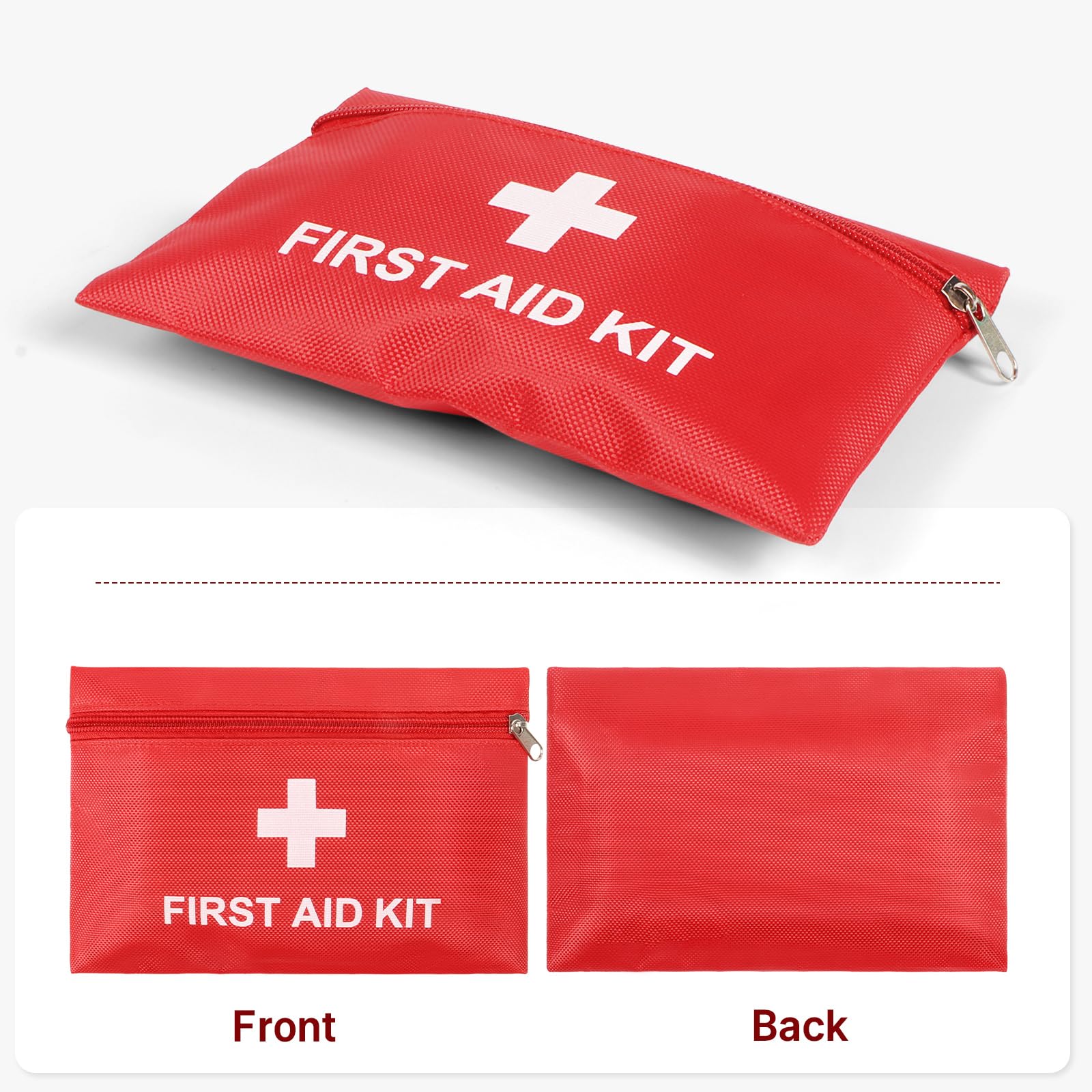 Camoredy empty mini first aid kit bag red car travel ready.
