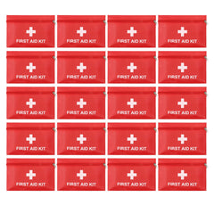 Camoredy empty mini first aid kit bag red front view for quick access.
