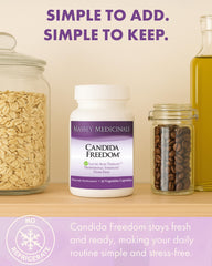 Candida Freedom Massey Medicinals colon cleanse pills bottle cap, secure packaging for daily use