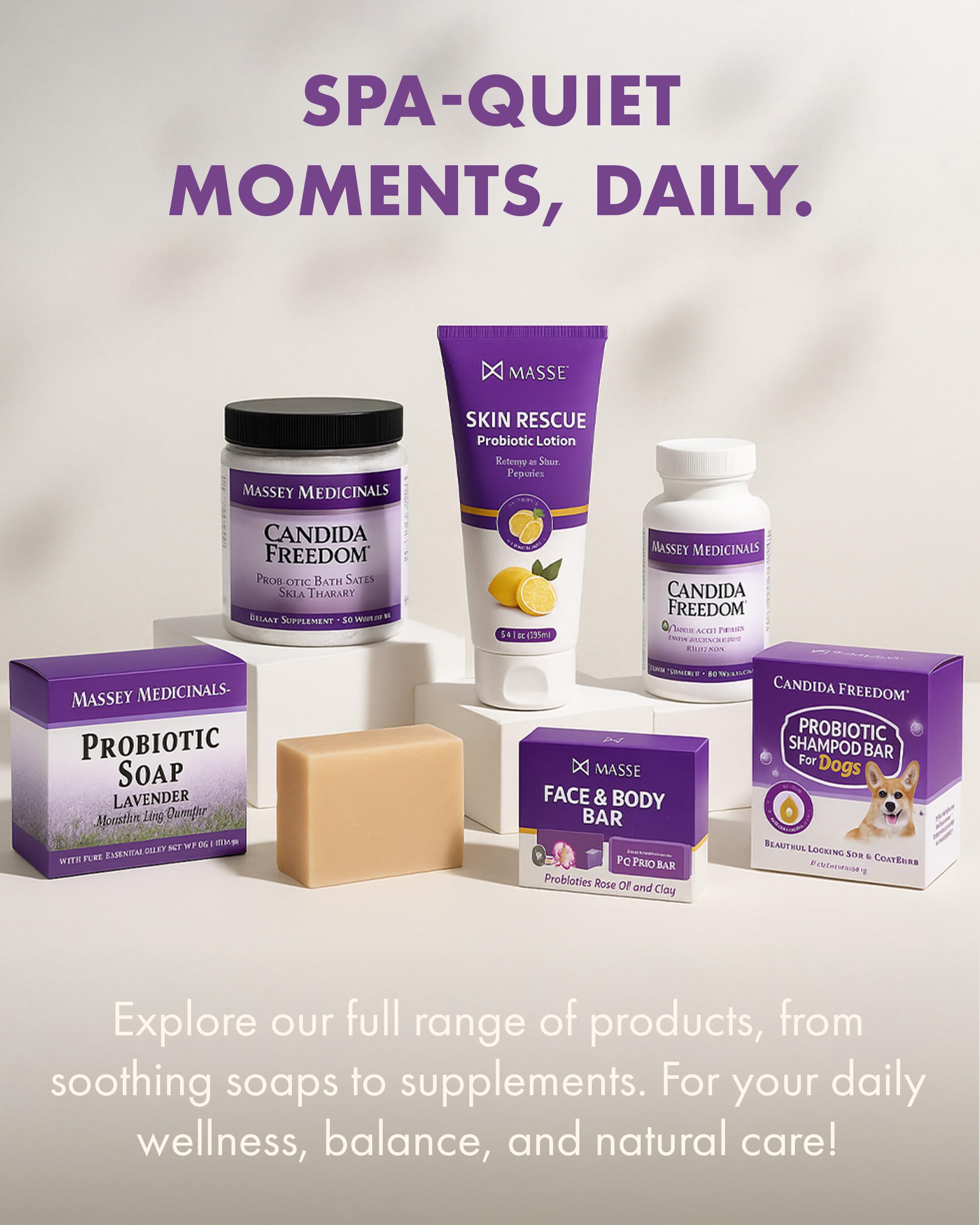 Candida Freedom Massey Medicinals colon cleanse pills daily use, simple part of routine