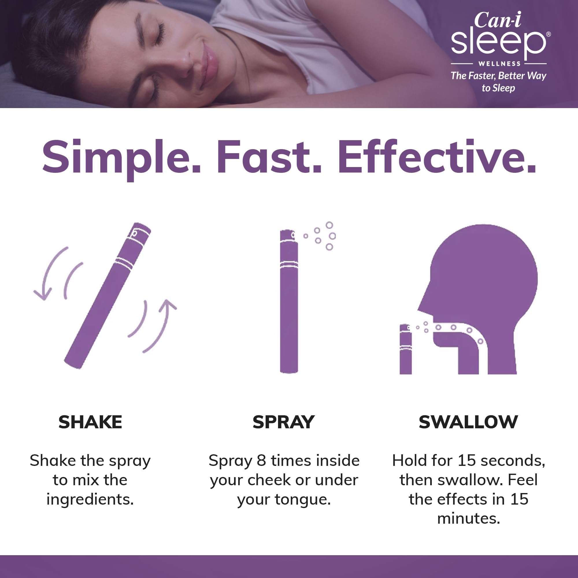 Pocket-pack Sleep Spray by Cani fits easily in a bag for on-the-go sleep.