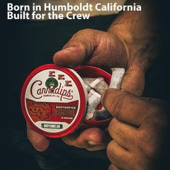 Cannadips Watermelon Energy Pouch ambient shot suggesting focus and productivity.