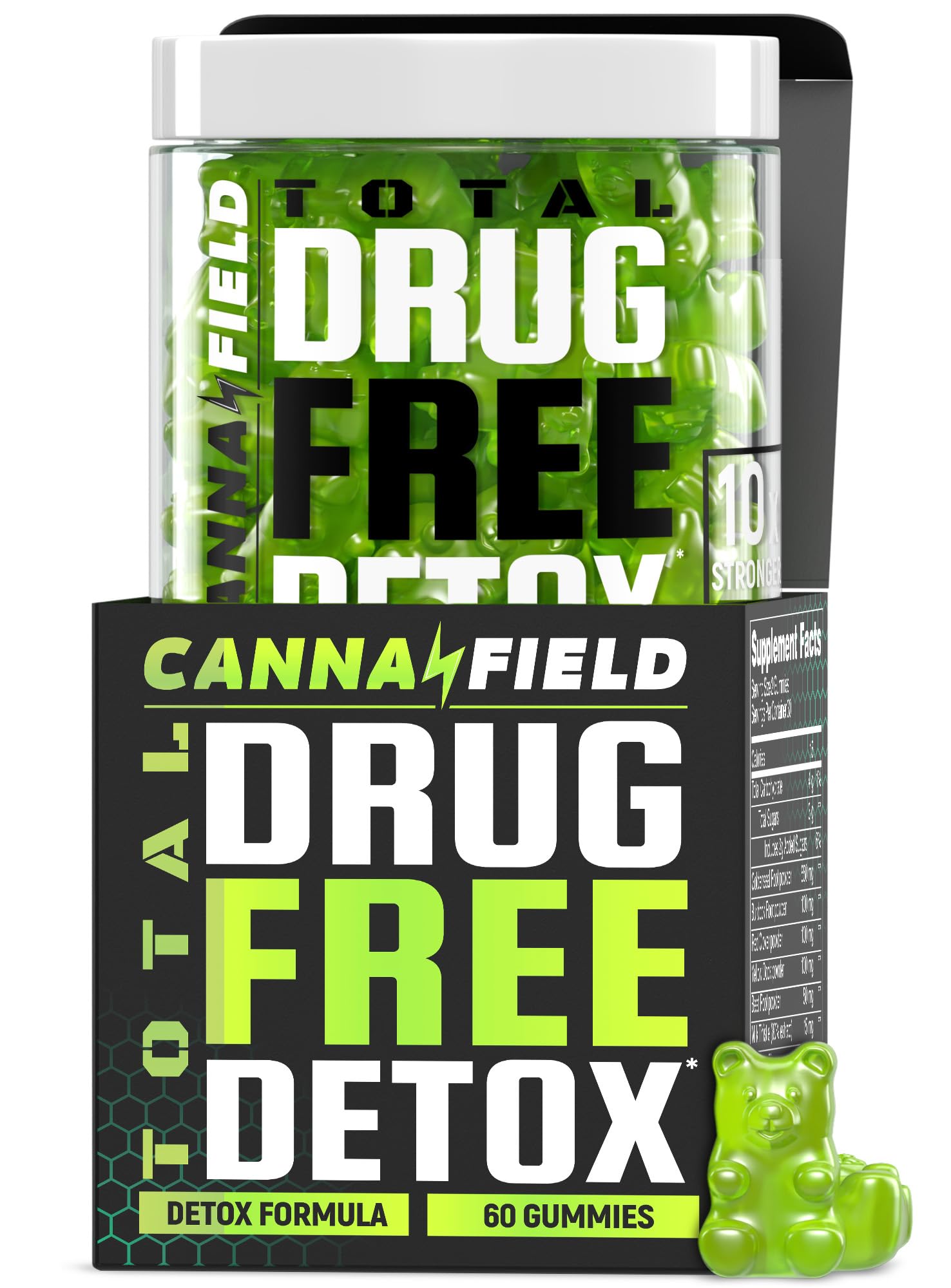 CANNA FIELD Full Body Detox Gummies bottle for convenient daily detox.