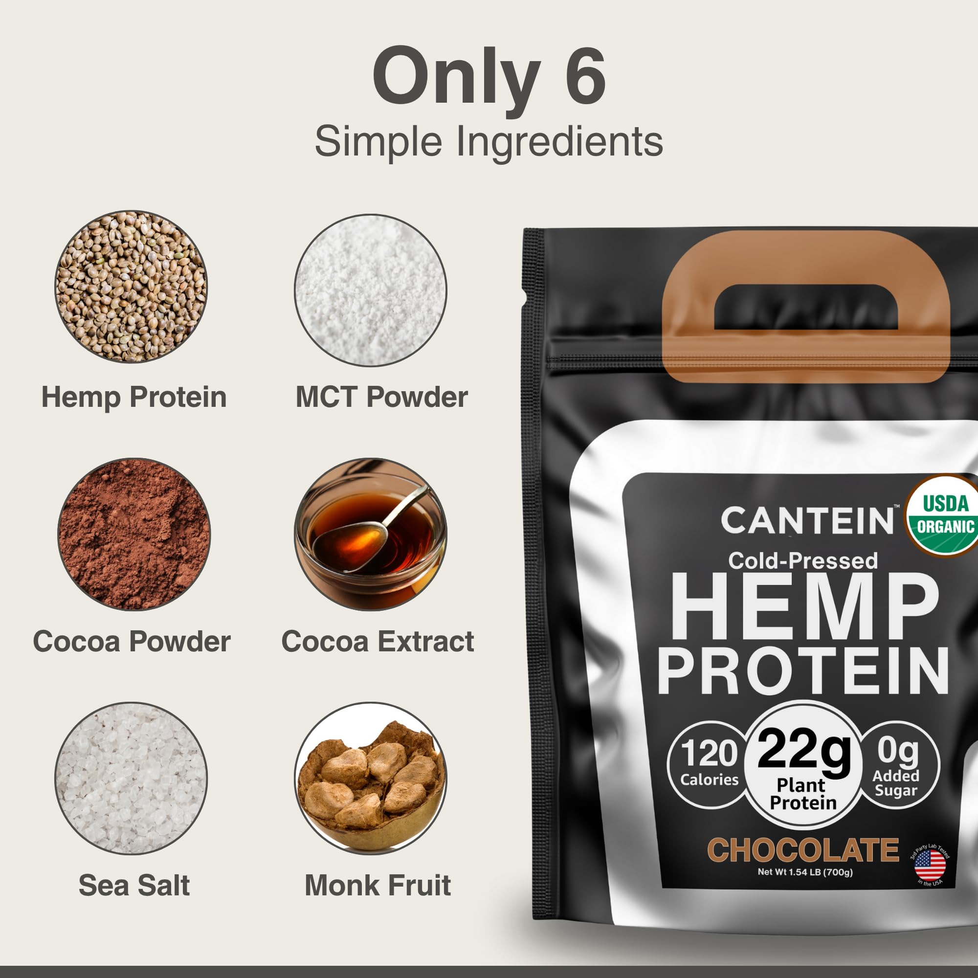 Cantein protein powder scoop ready-to-mix indicates convenient use