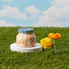 Capri Blue Havana Vanilla glass jar candle releases vanilla, bergamot and sandalwood notes.