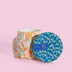 Capri Blue fragrance-forward candle invites relaxation and cozy evenings at home.