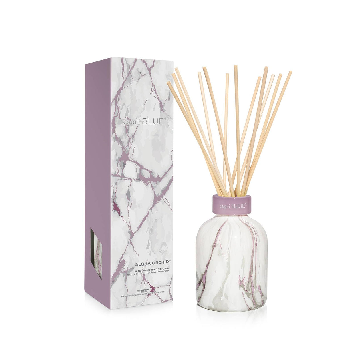 Capri Blue Modern Marble Diffuser in amethyst on display for elegant fragrance