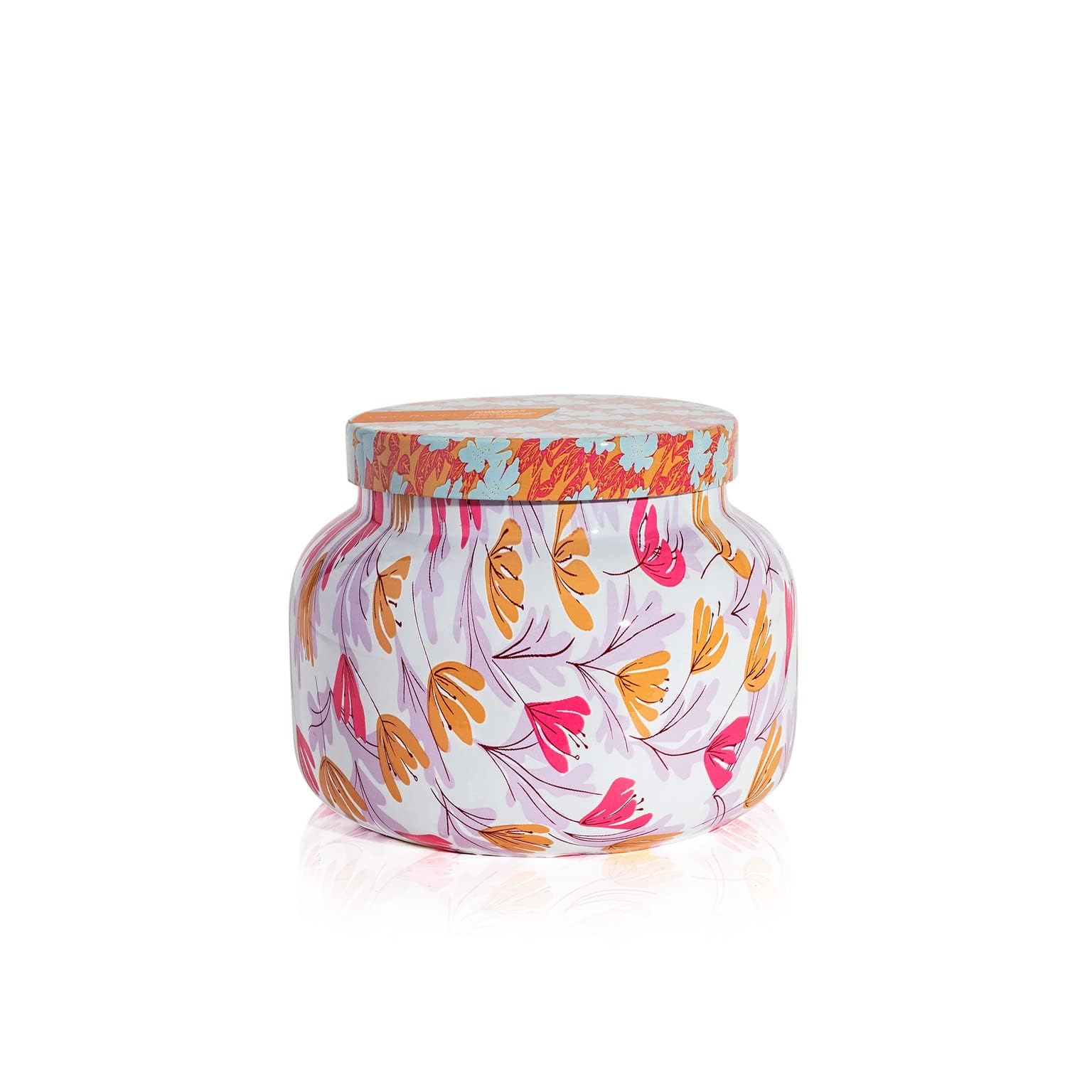 Capri Blue Pattern Play jar candle with tropical fragrance for bright spaces.