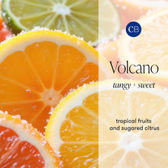 Capri Blue Pattern Play tropical fruits and sugared citrus scent enlivens living spaces.