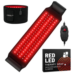 Capriccio Firmly red light therapy belt front view showing 360° waist coverage
