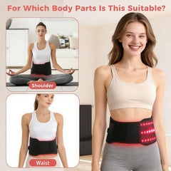 Capriccio belt side view highlights adjustable strap for multiple body parts.