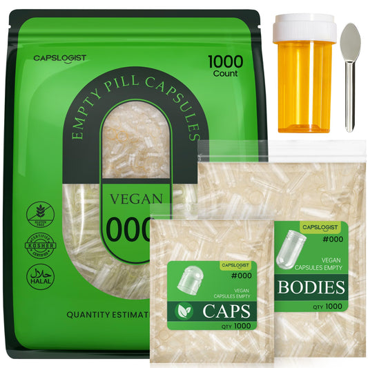 CAPSLogist empty capsules 000 separated halves enable quick filling